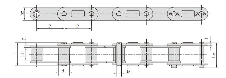 C<font color='red'>A555</font>D_CA型鋼制農機鏈