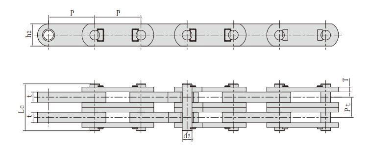 BC270F1-2_<font color='red'><font color='red'>塊式</font>鏈</font> 工程鏈條